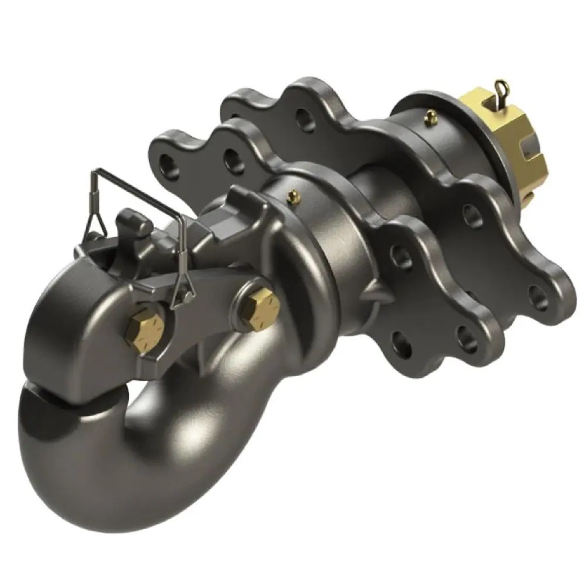 Wallace Forge T-Bracket Swivel Mount Pintle Hook — 25-Ton, Fits 2 1/2in. to 3in. Eye, 50,000-Lb. Capacity, Black, Model# 2049106